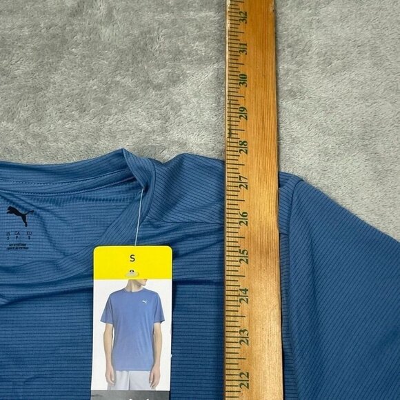 Puma Mens Blue Performance T-Shirt Size S 6812 - Picture 3 of 9